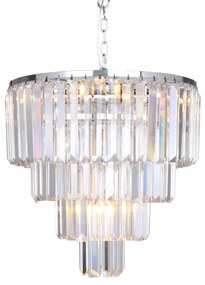 Brilagi - LED Lampadario di cristallo a sospensione con catena MOZART 5xE14/40W/230V cromo lucido