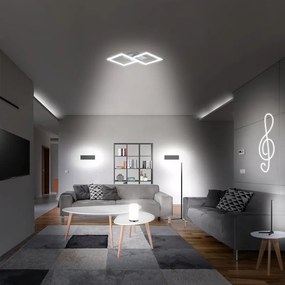 Plafoniera LED design Kenshi, nero 37.1x35 cm dimmerabile, 2160 lumen INSPIRE