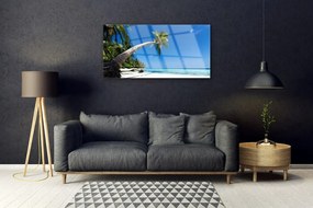 Quadro acrilico Paesaggio del mare di Palm Beach 100x50 cm