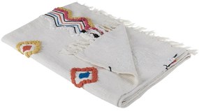 Coperta cotone multicolore 130 x 180 cm MORENA Beliani