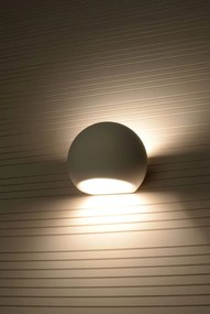 Applique da Parete in Gesso-Ceramico GLOBE E27 Pitturabile da interno