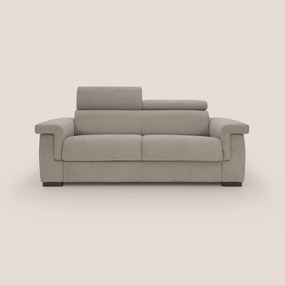 Bjorn divano letto sfoderabile con materasso H18 cm e poggiatesta reclinabili in tessuto impermeabile T02 beige