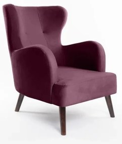 Poltrona in velluto viola Noemye - Bonami Essentials