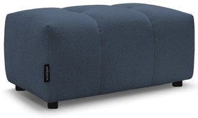 Poggiapiedi blu con rivestimento in ciniglia Roxelane – Bobochic Paris