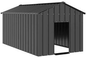 Casetta Per Cani Con Tetto 114x202x101 Cm Acciaio Zincato /