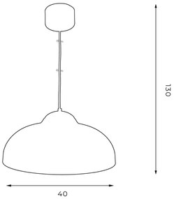 Lampadario a sospensione con filo BASCA 1xE27/60W/230V