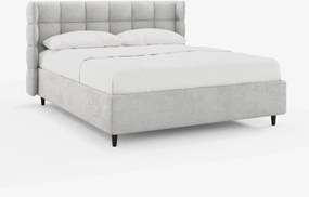 RAGNAR letto imbottito con vano contenitore e testiera capitonné avvolgente - elegante tessuto certificato Oeko-Tex®