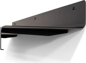 Attaccapanni da parete nero in metallo con scaffale 120 cm Sway – Spinder Design