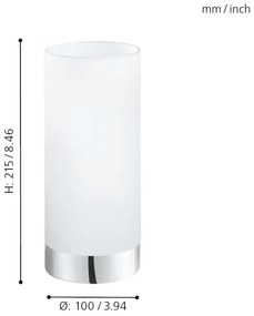 Eglo 95776 - Lampada da tavolo DAMASCO 1 1xE27/60W/230V