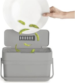 Bidone per l'umido grigio 4 l Duo – Joseph Joseph