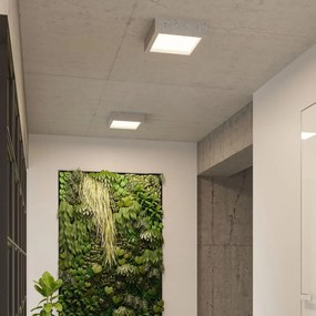 Lampada da soffitto 18W RIZA in Cemento e Vetro - Grigia