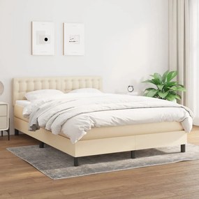 Giroletto A Molle Con Materasso Crema 140x200 Cm İn Tessuto /