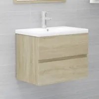 Mobile Bagno con Lavabo Integrato Rovere Sonoma in Truciolato 3071543