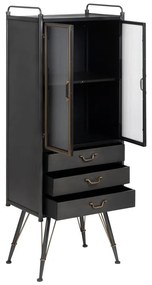 Vetrina in metallo nero 58x150 cm Brick - Ixia