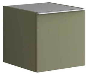 Struttura semi colonna da bagno Pixel 1 anta laccato opaco verde salvia L 40 x H 40 x P 45.5 cm