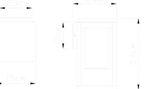 Globo 3135W - Applique da esterno CANDELA 1xE27/40W/230V IP44