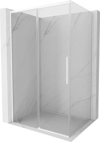 Mexen Rox cabina doccia scorrevole 135 x 80 cm, trasparente, bianca - 8C2-135-080-20-00