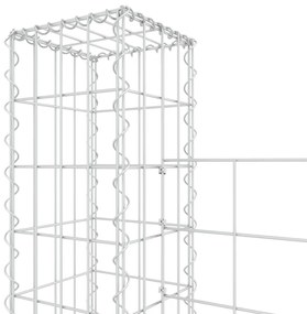 Gabbione a U con 6 Pali in Ferro 620x20x200 cm