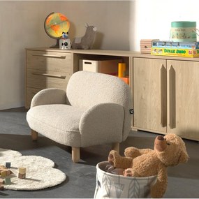 Divano per bambini beige con rivestimento in bouclé 89 cm Rocky – Vipack