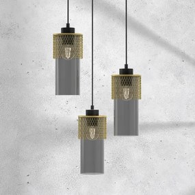 Lampadario a sospensione con filo GLAM 3xE27/60W/230V