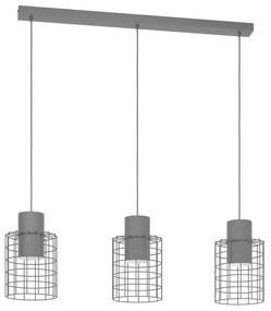 Lampadario Moderno Milligan nero paralume nero 3x E27 Ø0cm EGLO