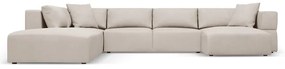 Divano angolare a U beige, angolo sinistro Esther - Milo Casa