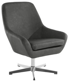 Poltrona in similpelle grigia Naomi - Støraa