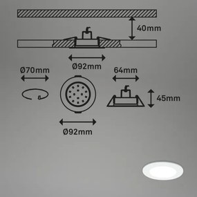 Briloner - SET 3x Lampada LED dimmerabile da bagno LED/4,8W/230V IP65