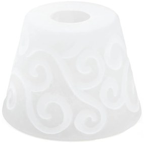 Vetro di ricambio per lampadario E27 diametro 15 cm bianco