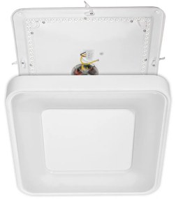 Plafoniera LED Quadrata 72W Ø480mm CCT Dimmerabile + Telecomando Bianca