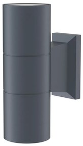 Lampada Da Parete Moderna Da Esterno Alluminio Grigio Luce2Gu10 50W Ip54