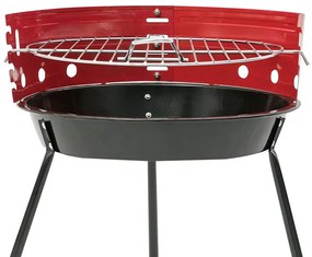 Barbecue a carbonella da campeggio con griglia