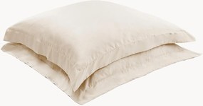 Set di 2 federe in raso di cotone Cream