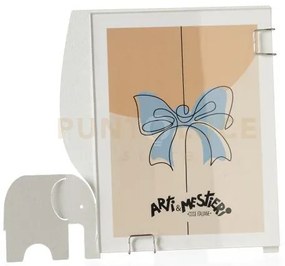 Bomboniera portafoto tino bianco in ferro e polimetilmetacrilato 15...