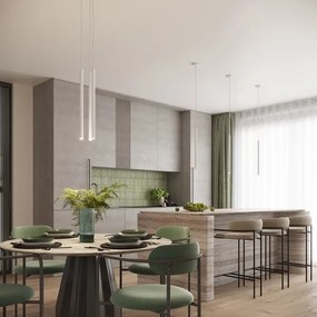 Sollux SL.1337 - Lampadario a sospensione con filo ARCHE 1xG9/8W/230V bianco