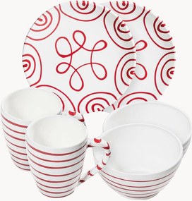 Set da colazione fatto a mano Rotgeflammt, 2 persone, set da 6
