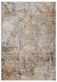 Tappeto Matera Abstract astratto beige e ruggine, L 190 x L 133 cm