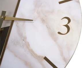Orologio da Parete Tondo 60 cm Specchio e Marmo