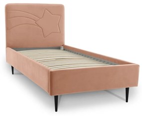 Letto rosa per bambini con contenitore 120x200 cm Star - Scandic