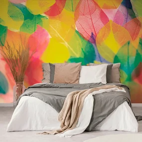 Carta da parati – Foglie in Colori Autunnali