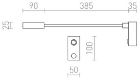 RED - Design Rendl - R10541 - Lampada LED flessibile AIM LED/3W/230V nera