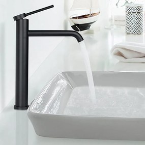 Rubinetto da lavabo Rea  CLIF BLACK MAT HIGH