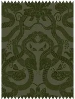House of Hackney Stoff Anaconda - Cut Velvet - Olive Green