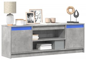 Mobile Porta Tv Con Led Grigio Cemento 139,5x34x50cm Truciolato /