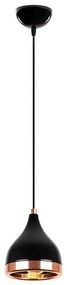 Lampada a sospensione a cavo YILDO 1xE27/40W/230V nero/rame