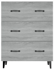 Credenza grigio sonoma 69,5x34x90 cm in legno multistrato