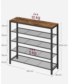 Scarpiera DAVOR marrone/nera