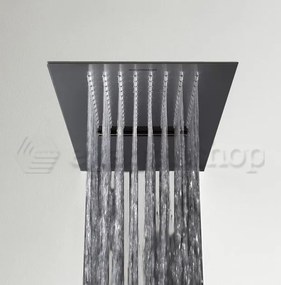 Antonio Lupi Bilastra lu Soffione 20x50 H.2 cm a Cascata in Acciaio inox Lucido