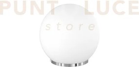 Mars lampada da tavolo montatura cromo vetro bianco d.25 cm 1 luce ...