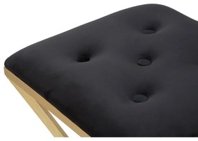 Sedia da bar nera/dorata in imbottito (altezza della seduta 75 cm) Piramid – Mauro Ferretti